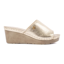 Goodin Golden Women's Flip -flops on coin doré