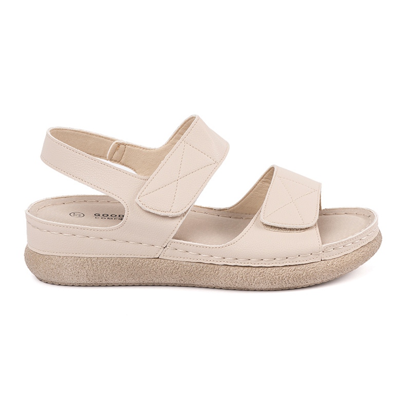 Goodin Sandales velcro féminines beige légères Goodin Sandales velcro féminines beige légères