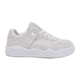 Sneakers féminins Sports Chaussures avec du cuir écologique blanc