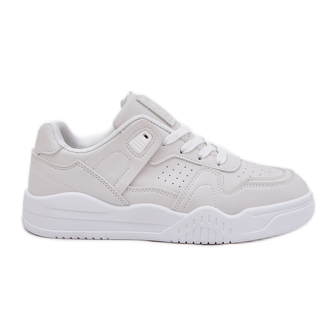 Sneakers féminins Sports Chaussures avec du cuir écologique blanc blanche