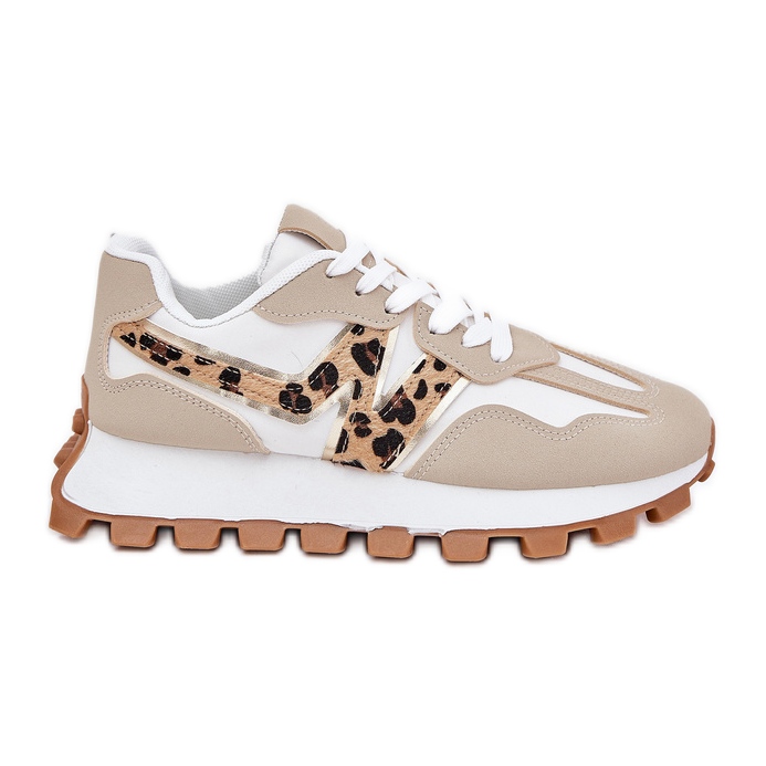 Sneakers Sports Shoes's Women's Beige Leopard Print
