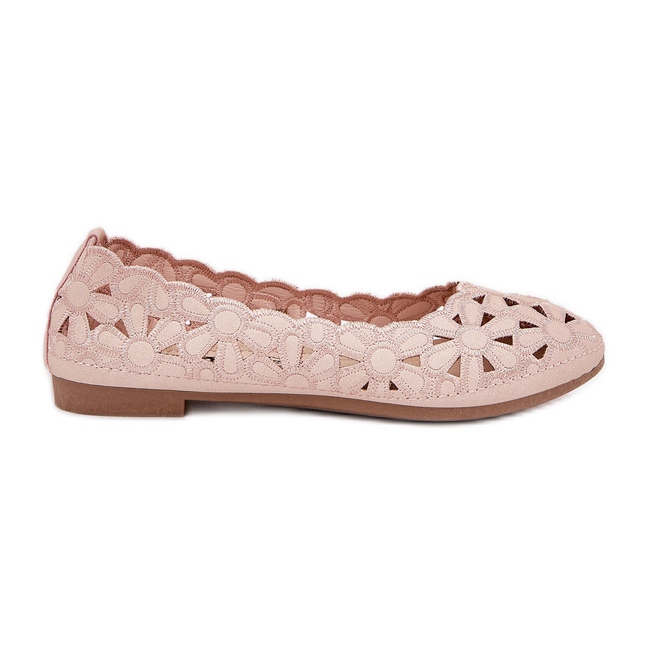Ballerines pour enfants ouverts avec des paillettes roses Ballerines pour enfants ouverts avec des paillettes roses