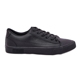 Sneakers en cuir bas classique masculin Big Star NN174252 Black noir