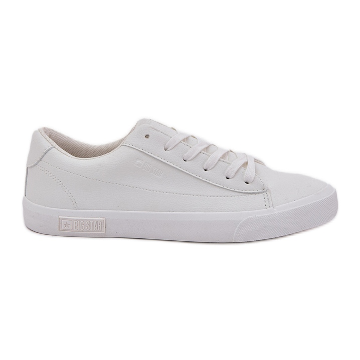 Sneakers en cuir bas classique masculin Big Star NN174250 White blanche