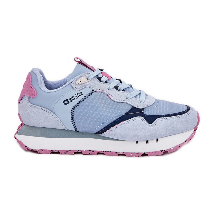 Chaussures de sports légers en daim féminin Big Star RR274236 Hi-Polish Blue bleu