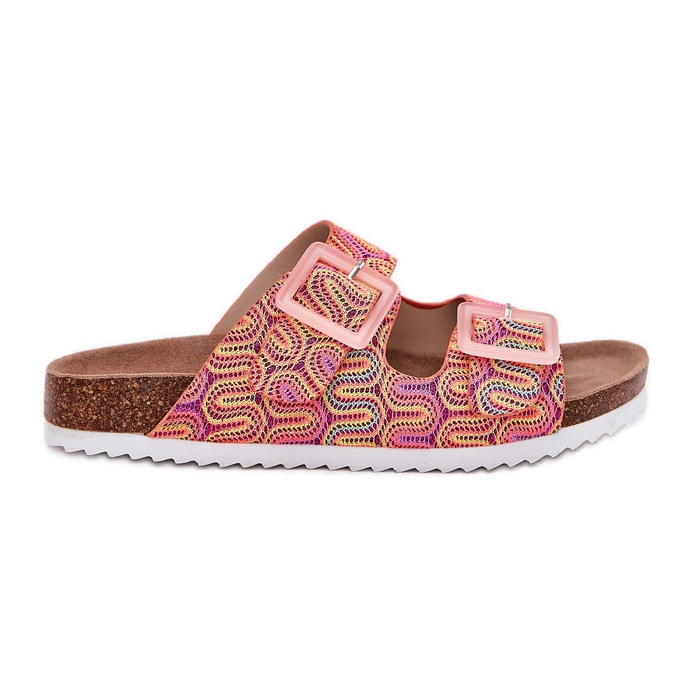 S.Barski Les tongs pour femmes avec les boucles et les paillettes S. Barski RB51-006 Orange