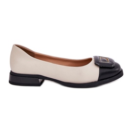 S.Barski Ballerines en cuir avec décoration D&A MK51-059 Beige S.Barski Ballerines en cuir avec décoration D&A MK51-059 Beige
