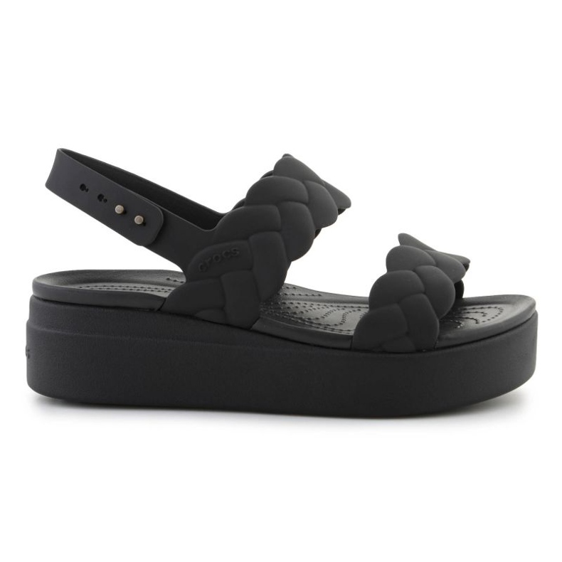 Crocs Sandals Brooklyn tissé bas bas 209977-060 le noir