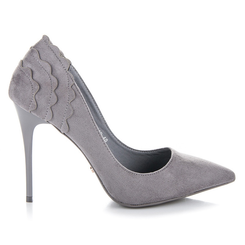 Seastar Talons hauts en daim avec volant gris