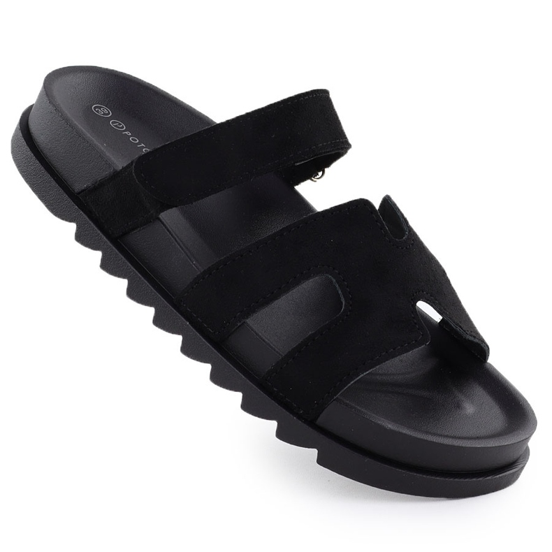 Slippers pour femmes Black Potocki Gn17303 le noir