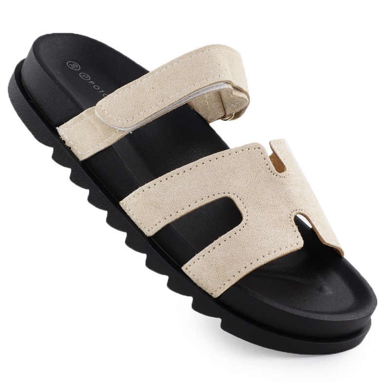 Slippers pour femmes beige Potocki Gn17303