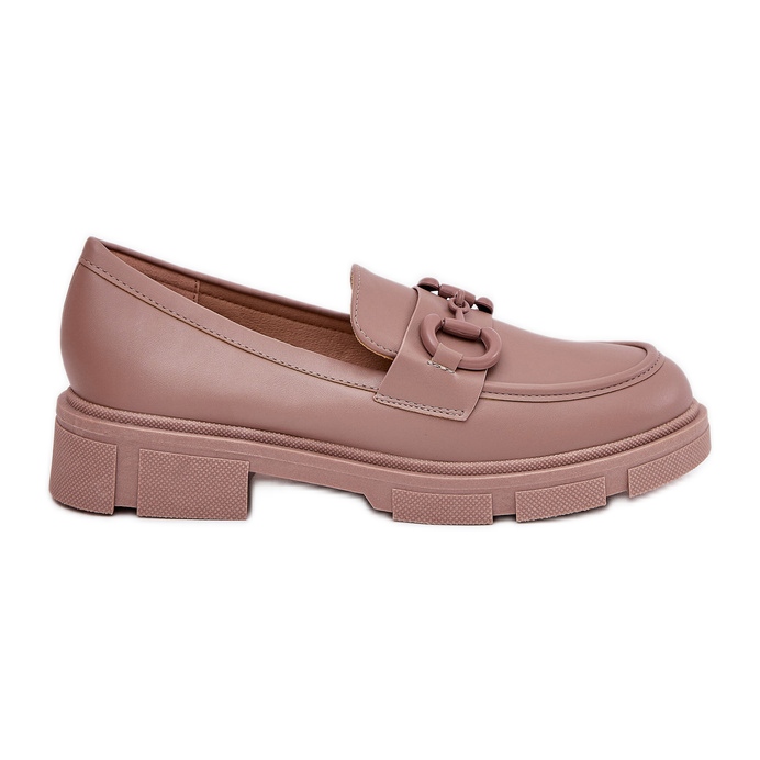 Mandards en cuir Eco pour femmes avec un détail kaki décoratif beige