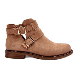 Talons plats des femmes avec des rayures beiges