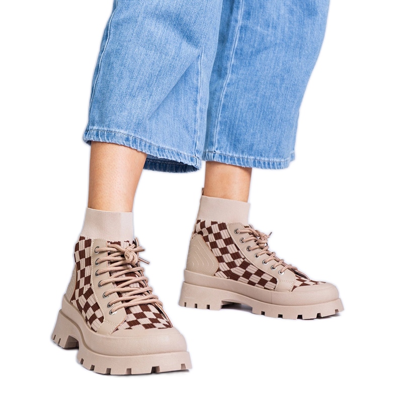 Boots Boots Sneakers sur la plate-forme brun Boots Boots Sneakers sur la plate-forme brun