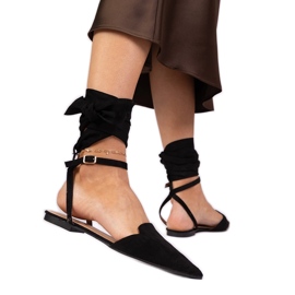 Talons plats noirs le noir
