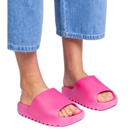 Les tongs en caoutchouc fuchsia pour femmes rose Les tongs en caoutchouc fuchsia pour femmes rose