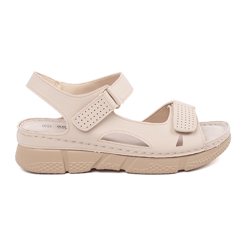 Goodin Sandales féminines classiques beige Goodin Sandales féminines classiques beige