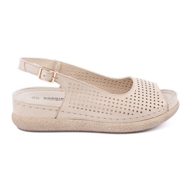 Goodin Sandales confortables aux noisettes légères doré