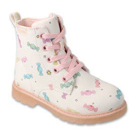 Bottes de Befado Bottes pour enfants 169x034 blanc avec bonbons colorés blanche