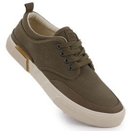 Baskets textiles masculines Khaki Big Star RR174064 vert