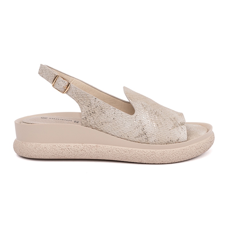 Goodin Bonnes sandales des femmes confortables beige confortables