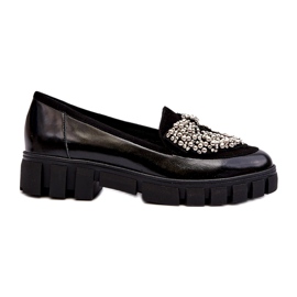 Mocassins vernis femme Laura Messi 2785 Noir