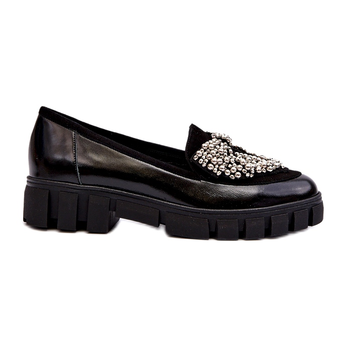 Mocassins vernis femme Laura Messi 2785 Noir le noir