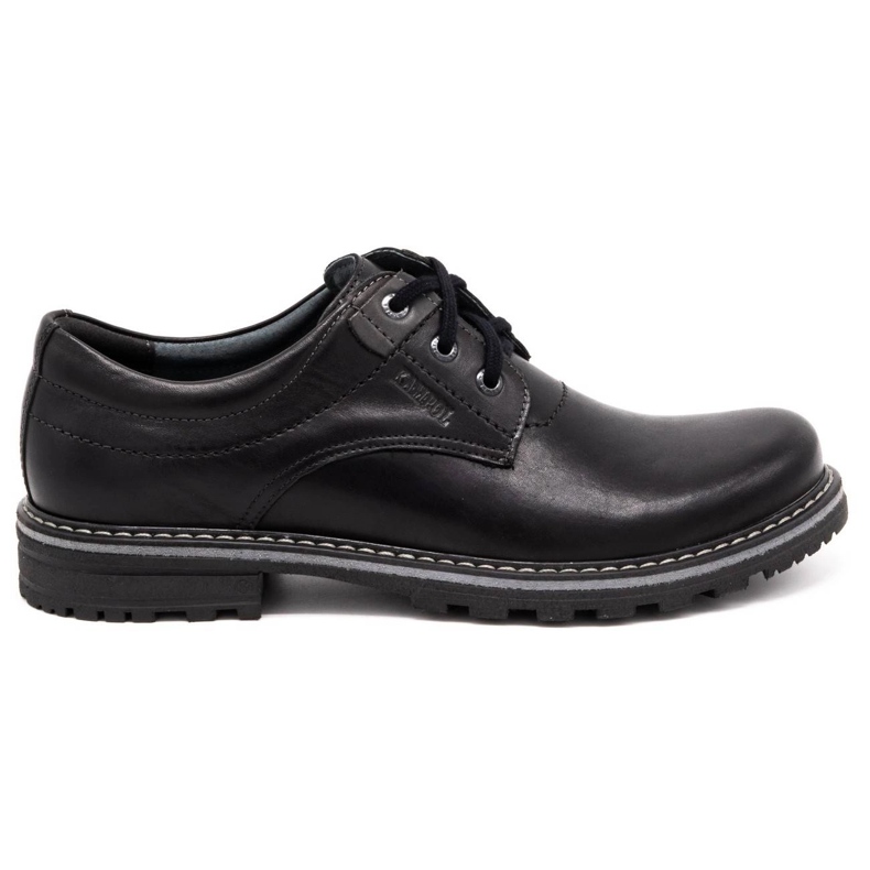 Kampol Chaussures homme en cuir 32/15 Noir le noir