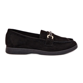 Mocassins pour femmes avec des détails dorés noirs