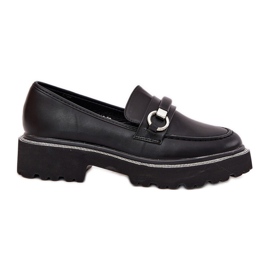 Mocassins pour femmes décorés de zircons noirs