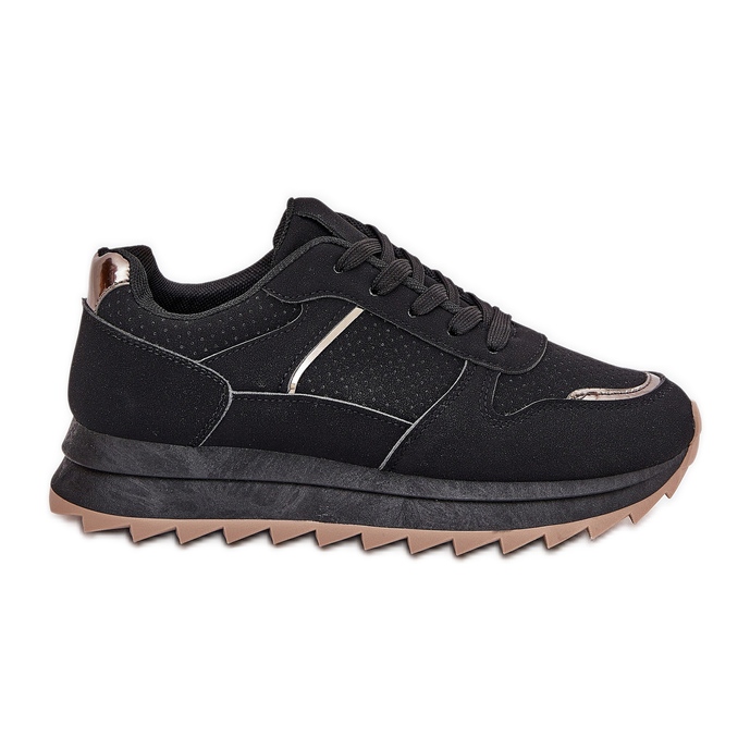 Chaussures de sport pour femmes sur la plateforme noire le noir Chaussures de sport pour femmes sur la plateforme noire le noir