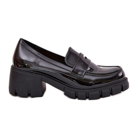 Chaussures pour femmes peintes sur un noir talon noir