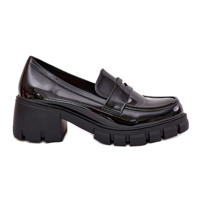Chaussures pour femmes peintes sur un noir talon noir le noir