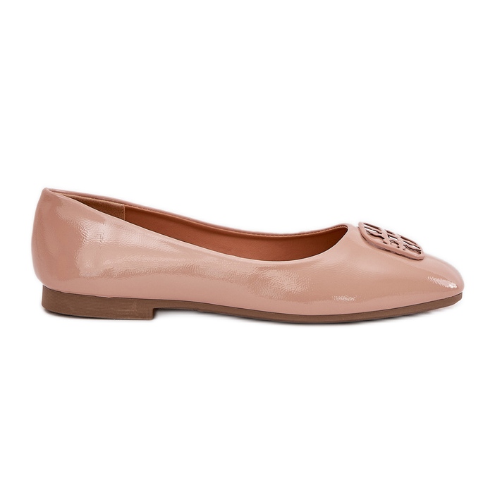 Ballerines féminines élégantes peintes avec un détail beige décoratif Vinceza 17377