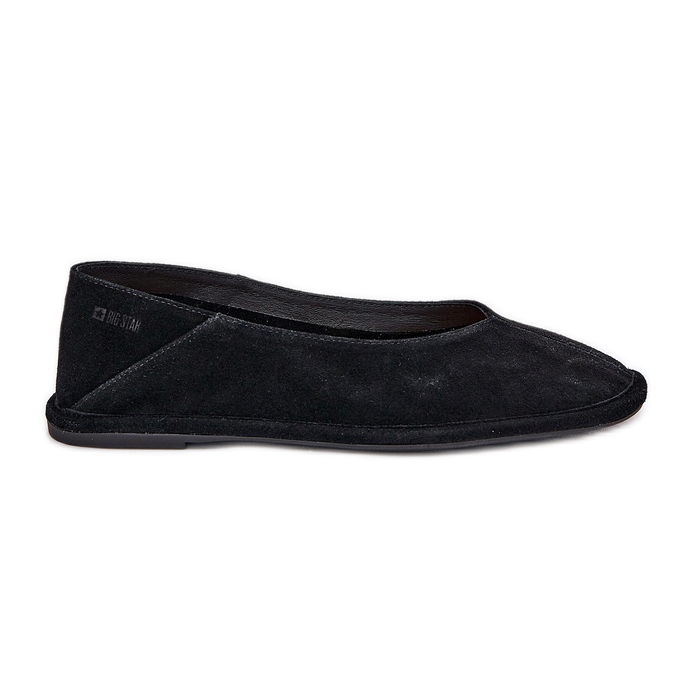 Ballerines en daim féminin Big Star RR274080 Black le noir