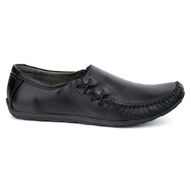 Olivier Chaussures pour hommes mocassins en cuir insérés 306Kz noirs