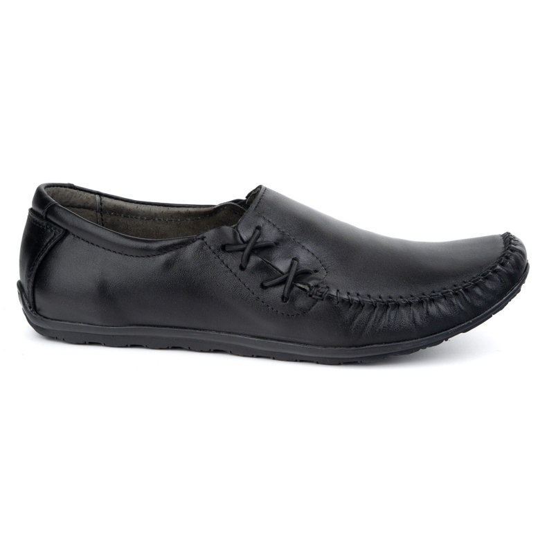Olivier Chaussures pour hommes mocassins en cuir insérés 306Kz noirs le noir