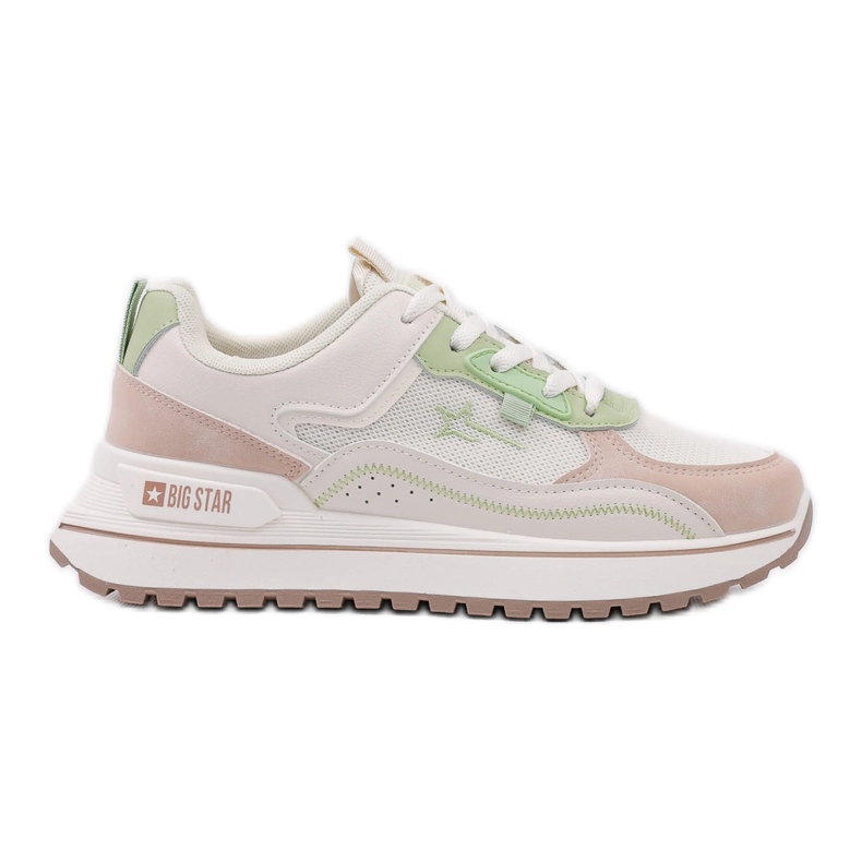 Sneakers Chaussures pour femmes Big Star NN274A091 Beige avec vert