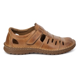 Joker Chaussures masculines Openwork 501J brun clair