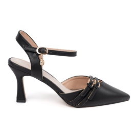 Goodin Escarpins noirs à talon ouvert