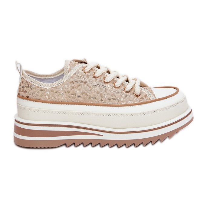 S.Barski Sneakers pour femmes sur une plate-forme massive S. Barski BF51-101 Beige
