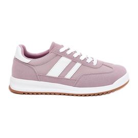 Evento Baskets pour femmes avec éco daim violet