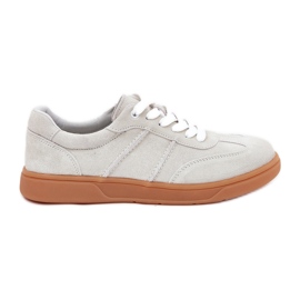 Evento En daim basse baskets femmes gris
