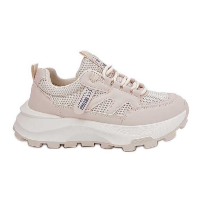 Evento Sneakers pour femmes Sports Chaussures sur une semelle beige épaisse