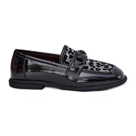 Mocassins vernies en cuir avec maille Vinceza 31931 noir