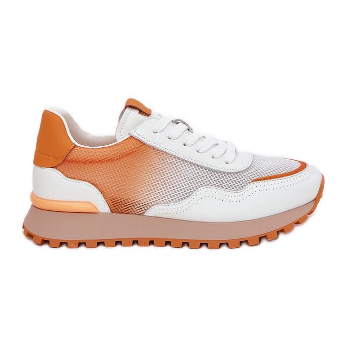 Chaussures de sport en cuir avec Vinceza 66775 Mesh pour femmes orange