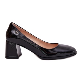 Pumps vernies en cuir sur le poteau noir Vinceza 91130