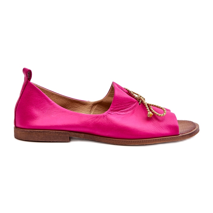 Zazoo 2660 Ballerines Femme Cuir Fuchsia rose