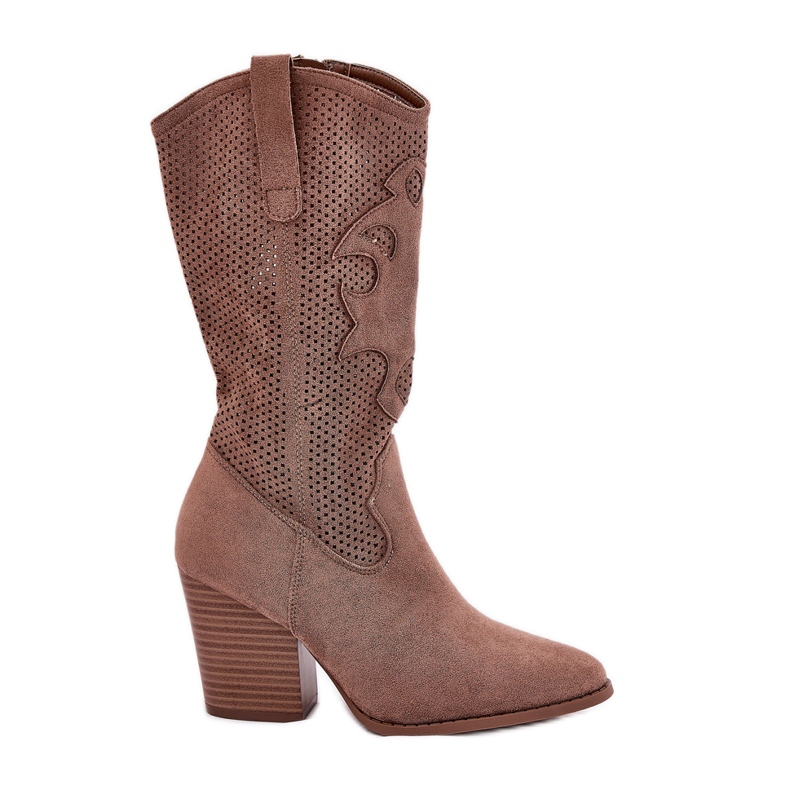 S.Barski Bottes de cowboy Openwork Boots sur le S. Barski HY51-606 Post Brown brun S.Barski Bottes de cowboy Openwork Boots sur le S. Barski HY51-606 Post Brown brun