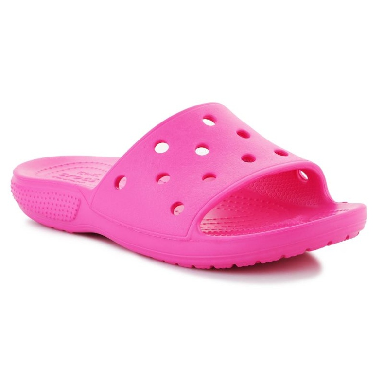 Tongs ouverts pour femmes Crocs Classic Slide 206121-6UB rose